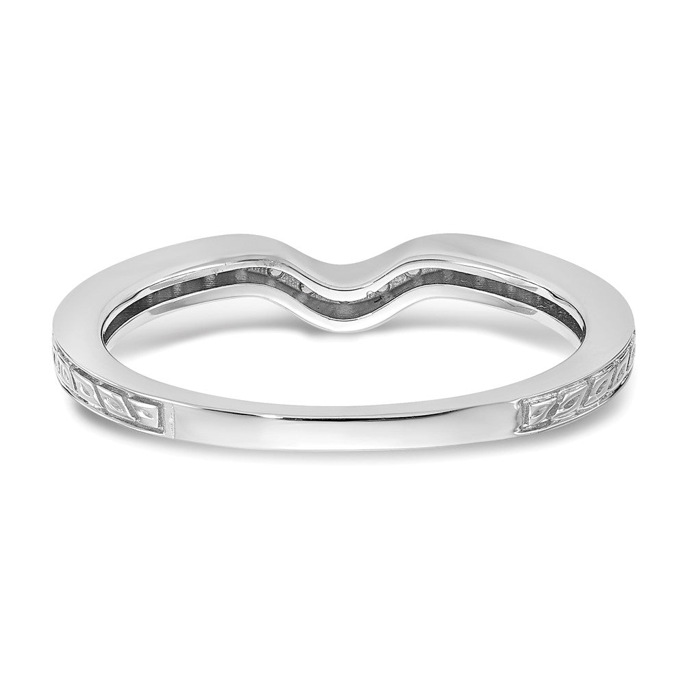 0.14ct. CZ Solid Real 14K White Gold Wedding Band Ring