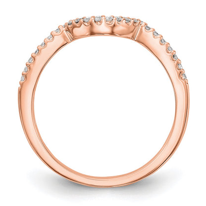 14K Rose Gold Real Diamond Band