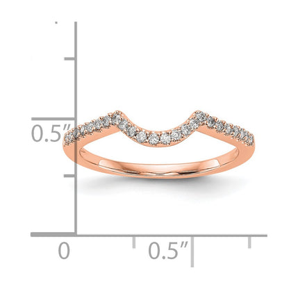14K Rose Gold Real Diamond Band