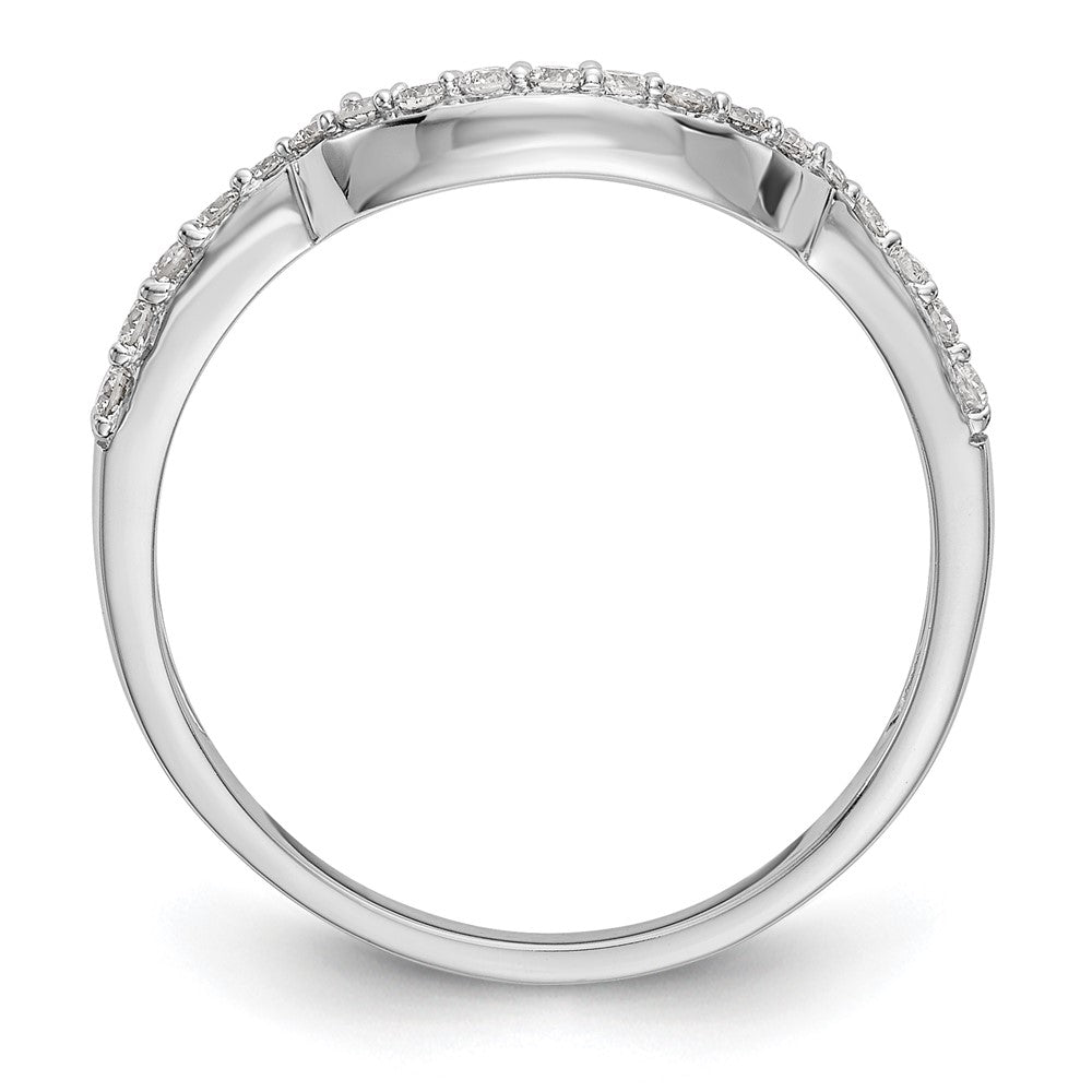 0.23ct. CZ Solid Real 14K White Gold Wedding Band Ring