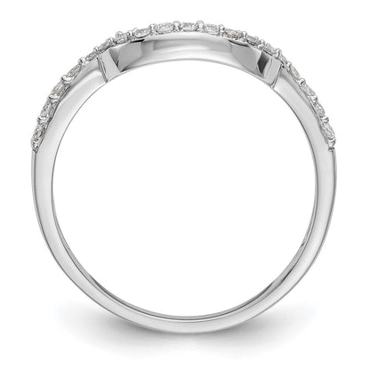 0.23ct. CZ Solid Real 14K White Gold Wedding Band Ring