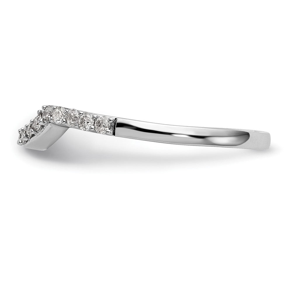 0.23ct. CZ Solid Real 14K White Gold Wedding Band Ring