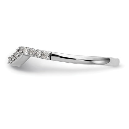 0.23ct. CZ Solid Real 14K White Gold Wedding Band Ring
