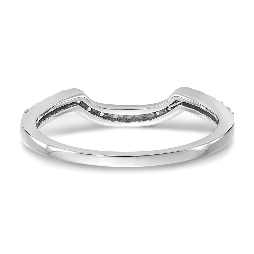 0.23ct. CZ Solid Real 14K White Gold Wedding Band Ring