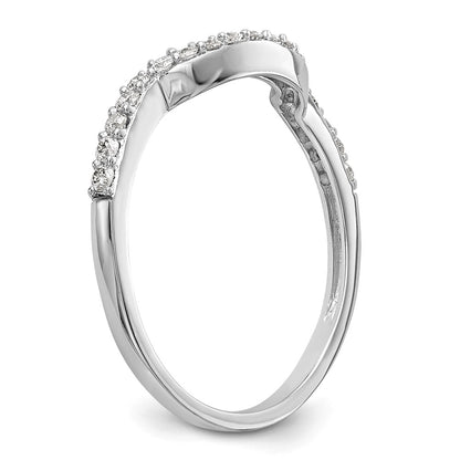 0.23ct. CZ Solid Real 14K White Gold Wedding Band Ring