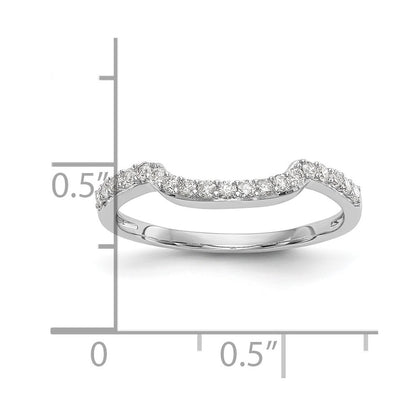 0.23ct. CZ Solid Real 14K White Gold Wedding Band Ring