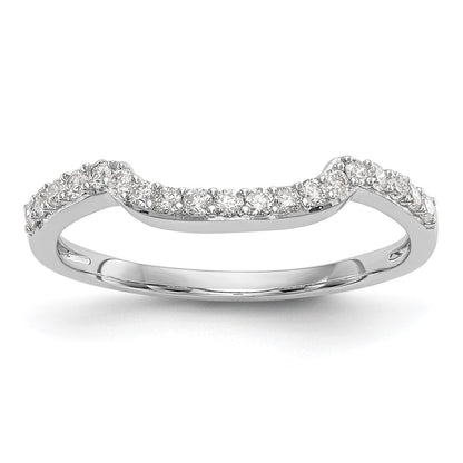 0.23ct. CZ Solid Real 14K White Gold Wedding Band Ring