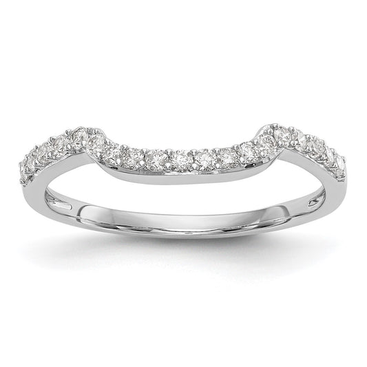 0.23ct. CZ Solid Real 14K White Gold Wedding Band Ring