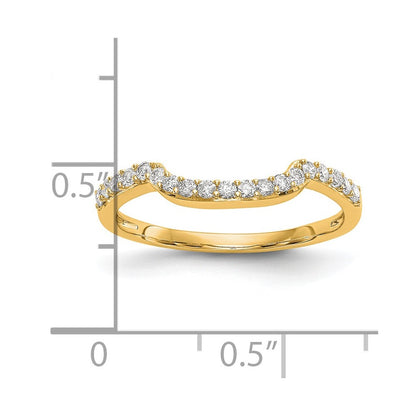 14K Yellow Gold Real Diamond Band