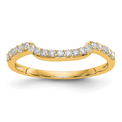 14K Yellow Gold Real Diamond Band