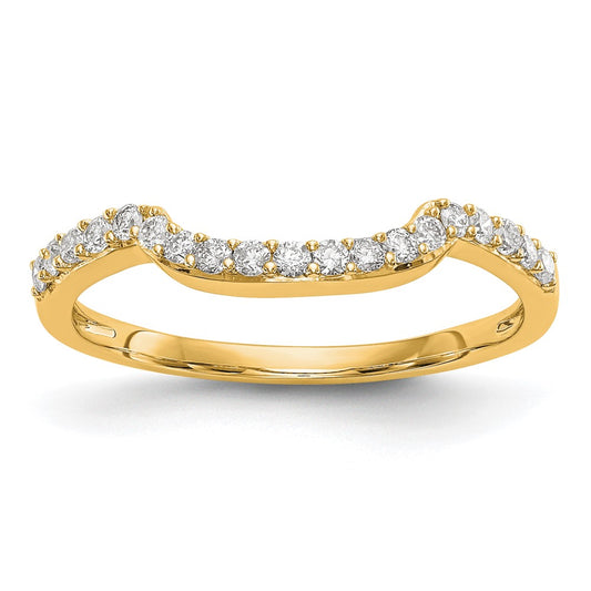 14K Yellow Gold Real Diamond Band