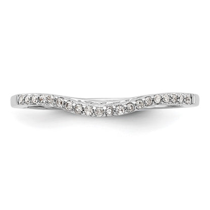 0.08ct. CZ Solid Real 14K White Gold Wedding Band Ring