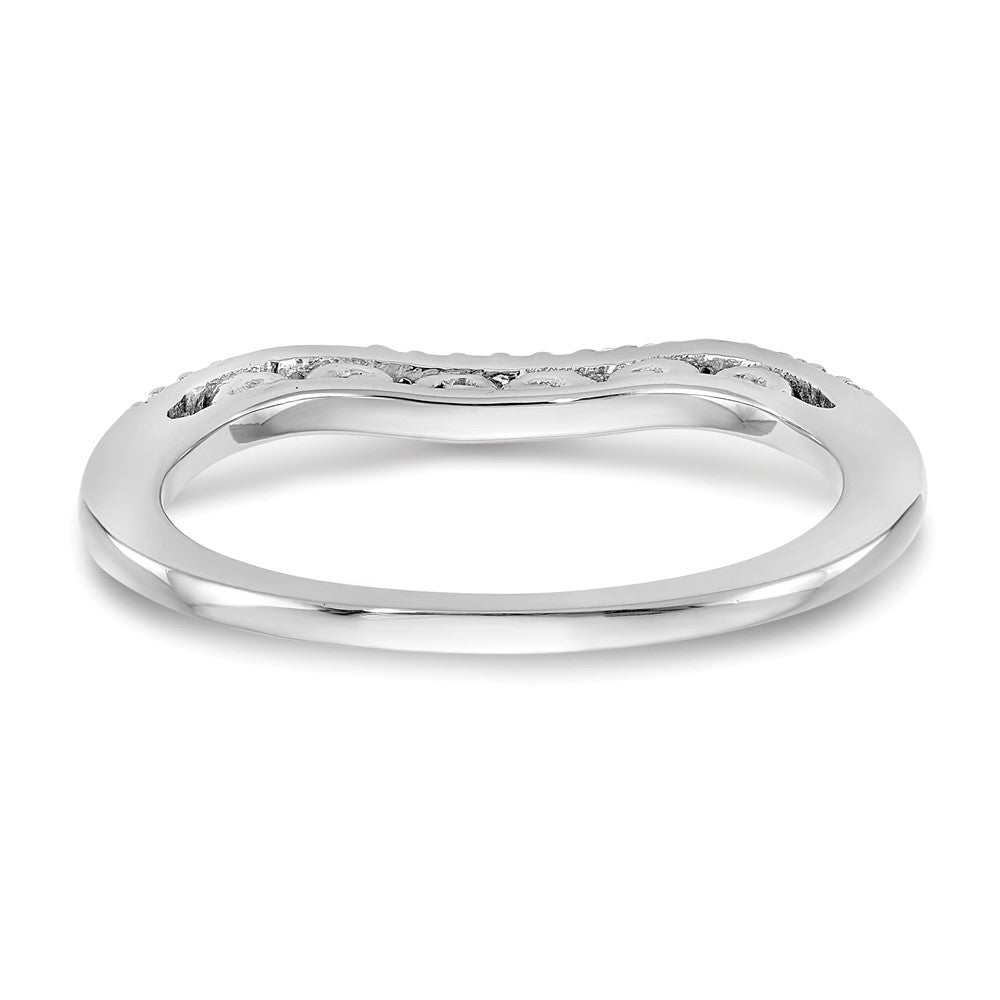 0.08ct. CZ Solid Real 14K White Gold Wedding Band Ring