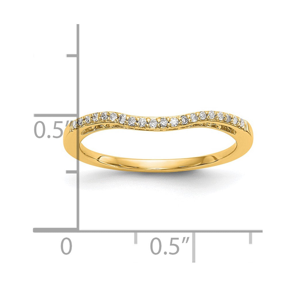 14K Yellow Gold Real Diamond Band