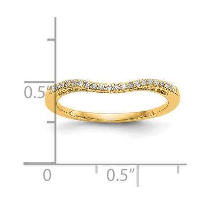 14K Yellow Gold Real Diamond Band