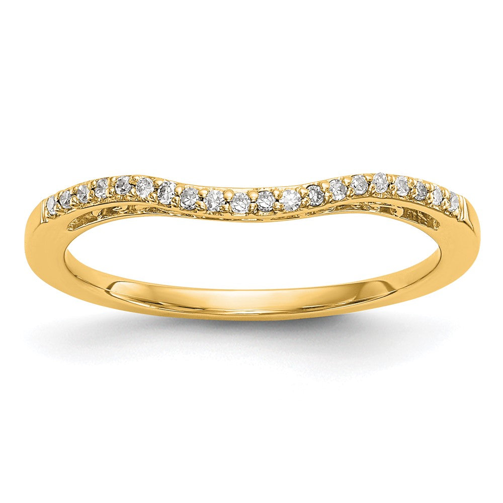 14K Yellow Gold Real Diamond Band