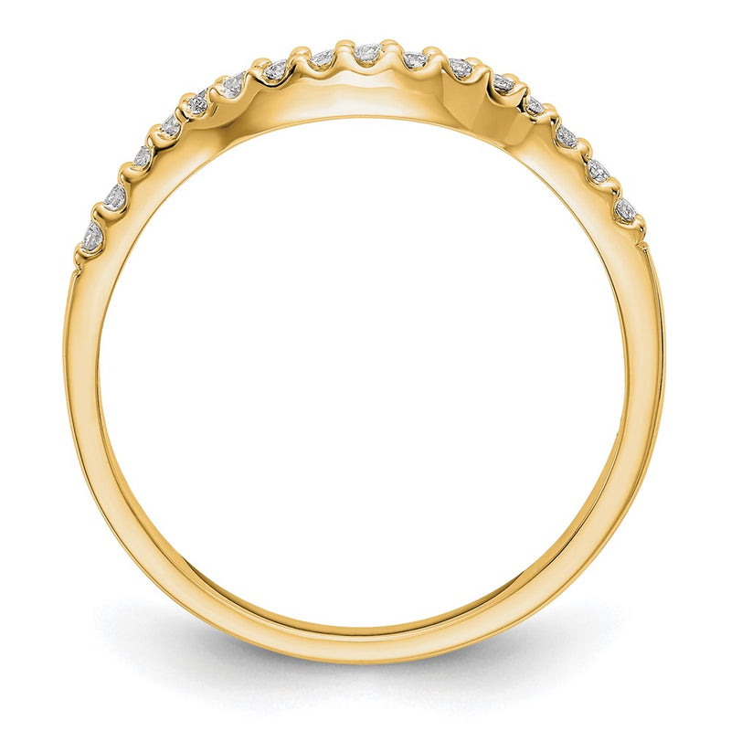 14K Yellow Gold Real Diamond Band