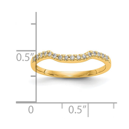 14K Yellow Gold Real Diamond Band