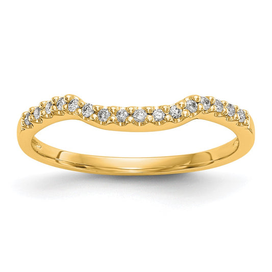 14K Yellow Gold Real Diamond Band