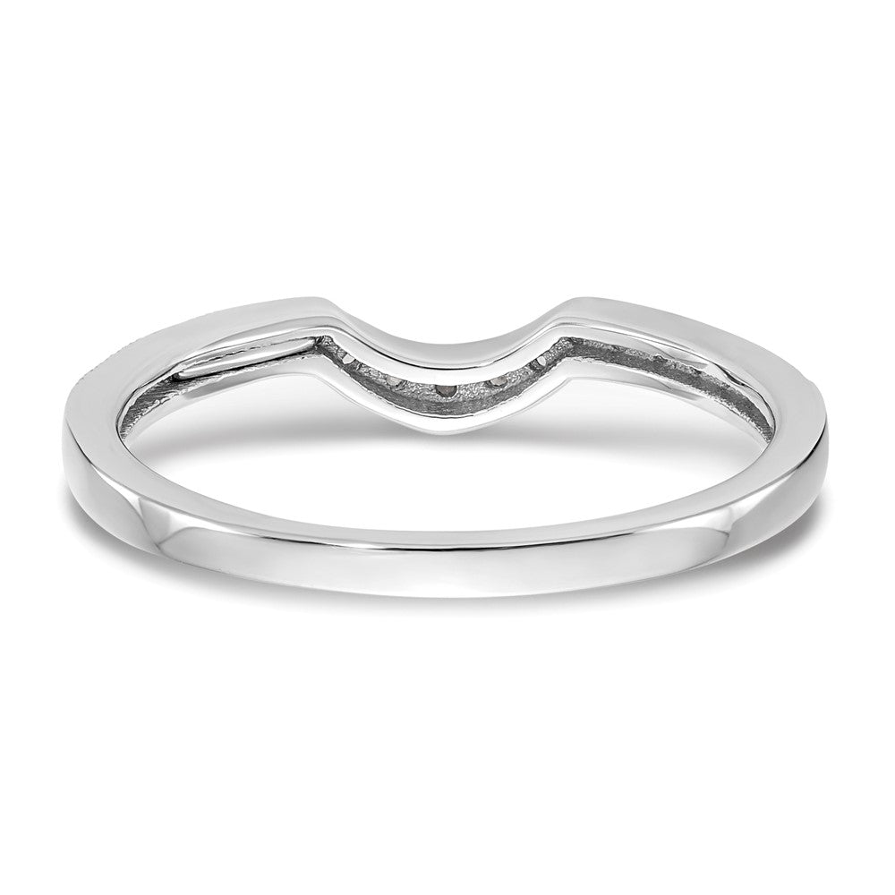 14K White Gold Real Diamond Band