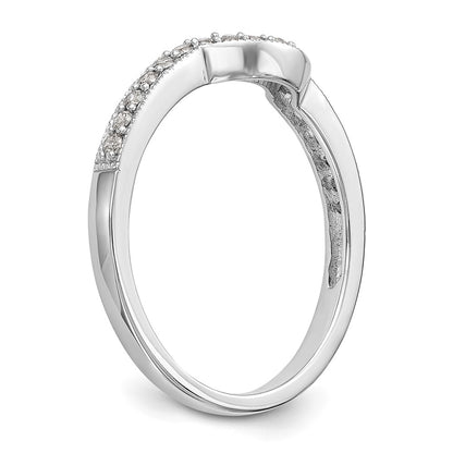14K White Gold Real Diamond Band