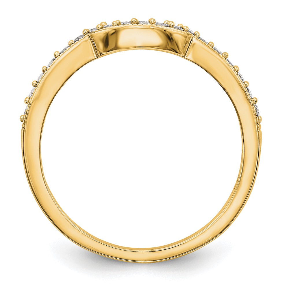 14K Yellow Gold Real Diamond Band