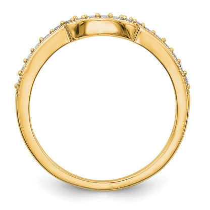 14K Yellow Gold Real Diamond Band