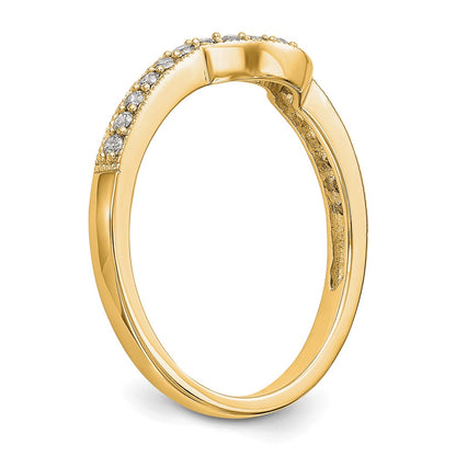14K Yellow Gold Real Diamond Band
