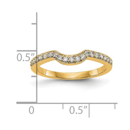 14K Yellow Gold Real Diamond Band