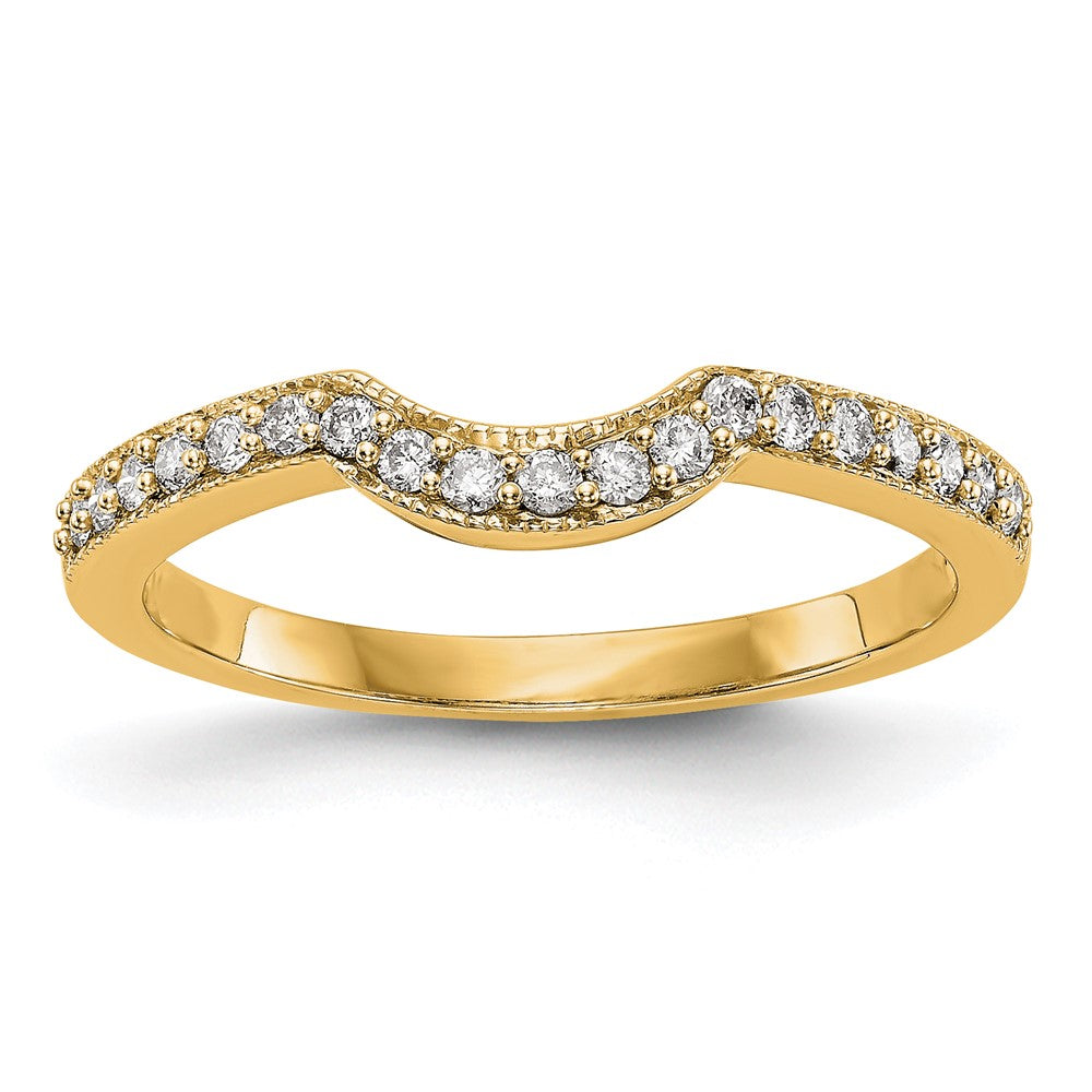 14K Yellow Gold Real Diamond Band