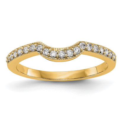 14K Yellow Gold Real Diamond Band