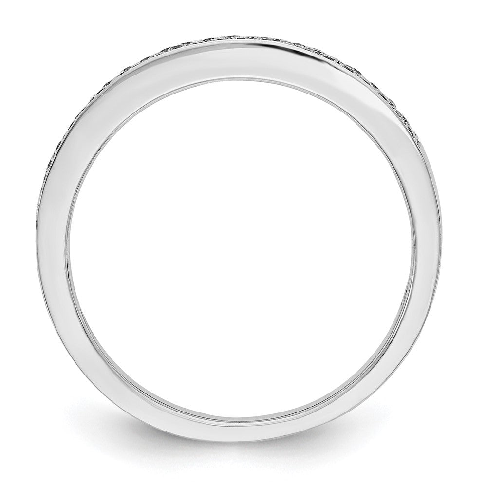 0.22ct. CZ Solid Real 14K White Gold Micro Pave Wedding Band Ring