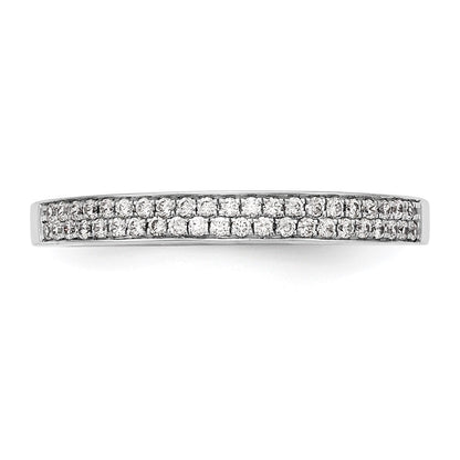0.22ct. CZ Solid Real 14K White Gold Micro Pave Wedding Band Ring