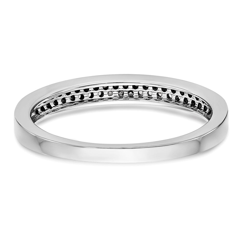 0.22ct. CZ Solid Real 14K White Gold Micro Pave Wedding Band Ring