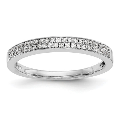 0.22ct. CZ Solid Real 14K White Gold Micro Pave Wedding Band Ring