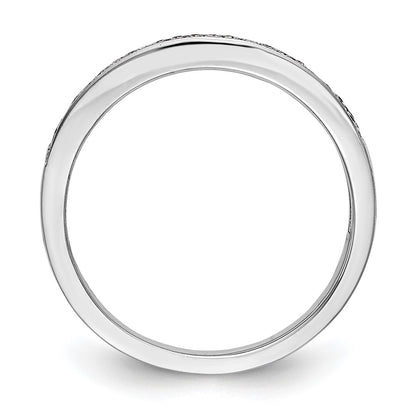 0.32ct. CZ Solid Real 14K White Gold Micro Pave Wedding Band Ring