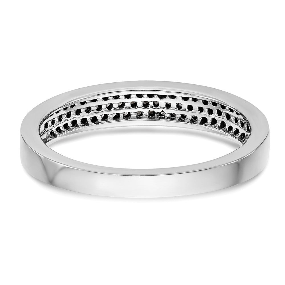 0.32ct. CZ Solid Real 14K White Gold Micro Pave Wedding Band Ring