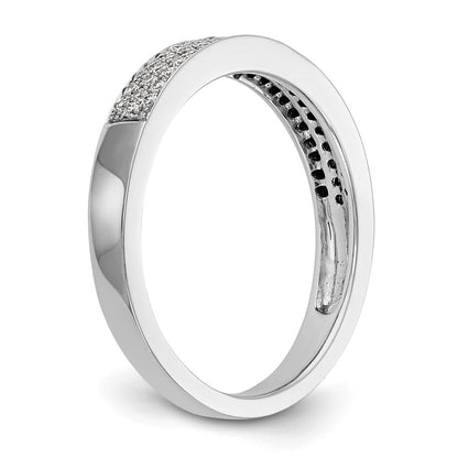 0.32ct. CZ Solid Real 14K White Gold Micro Pave Wedding Band Ring