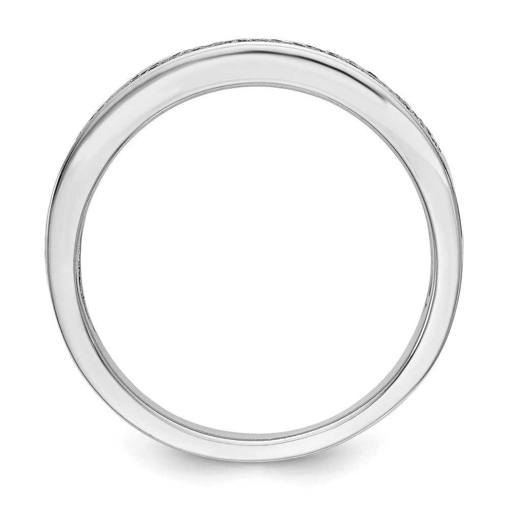 0.43ct. CZ Solid Real 14K White Gold Micro Pave Wedding Band Ring