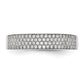 0.43ct. CZ Solid Real 14K White Gold Micro Pave Wedding Band Ring