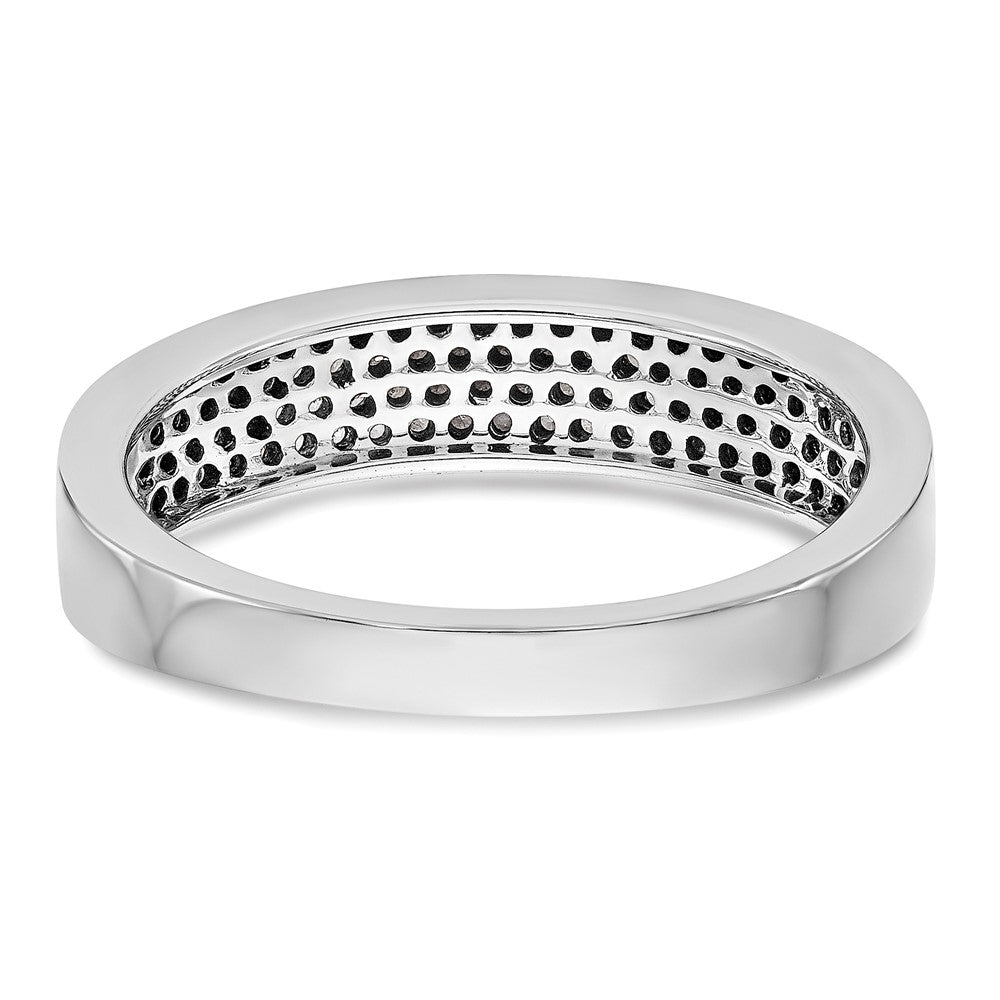 0.43ct. CZ Solid Real 14K White Gold Micro Pave Wedding Band Ring