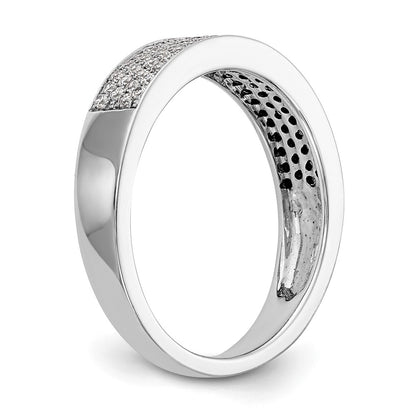0.43ct. CZ Solid Real 14K White Gold Micro Pave Wedding Band Ring
