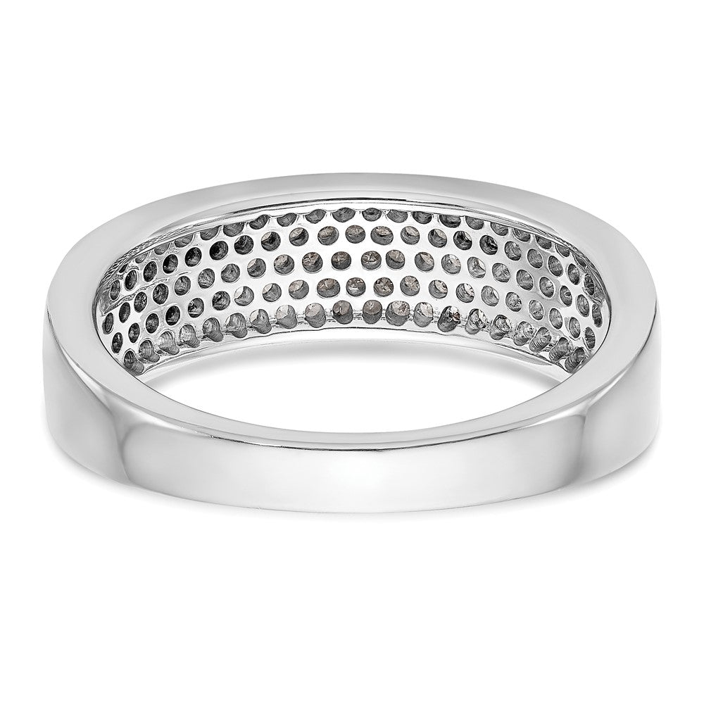 0.54ct. CZ Solid Real 14K White Gold Micro Pave Wedding Band Ring