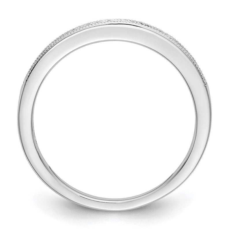 14K White Gold Real Diamond Band