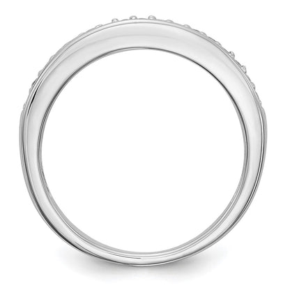 0.14ct. CZ Solid Real 14K White Gold Wedding Band Ring
