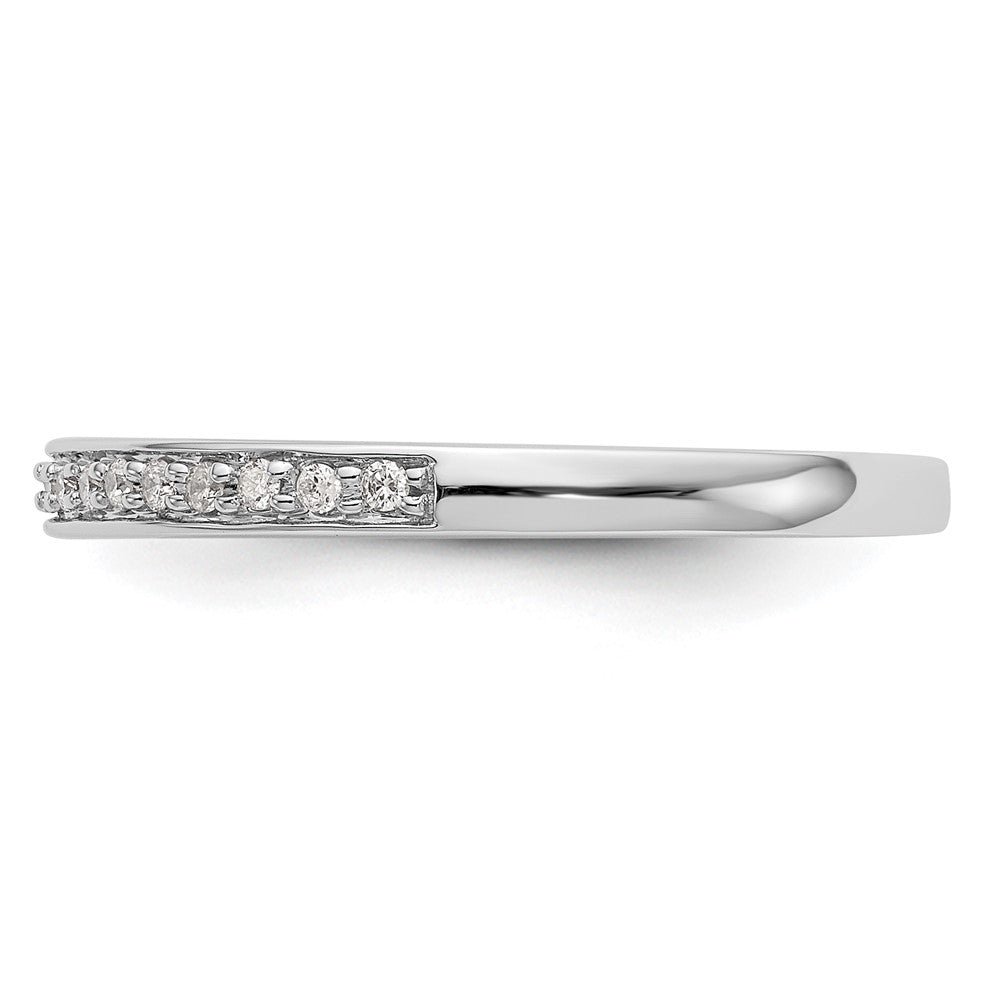 0.14ct. CZ Solid Real 14K White Gold Wedding Band Ring