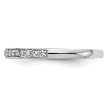 0.14ct. CZ Solid Real 14K White Gold Wedding Band Ring