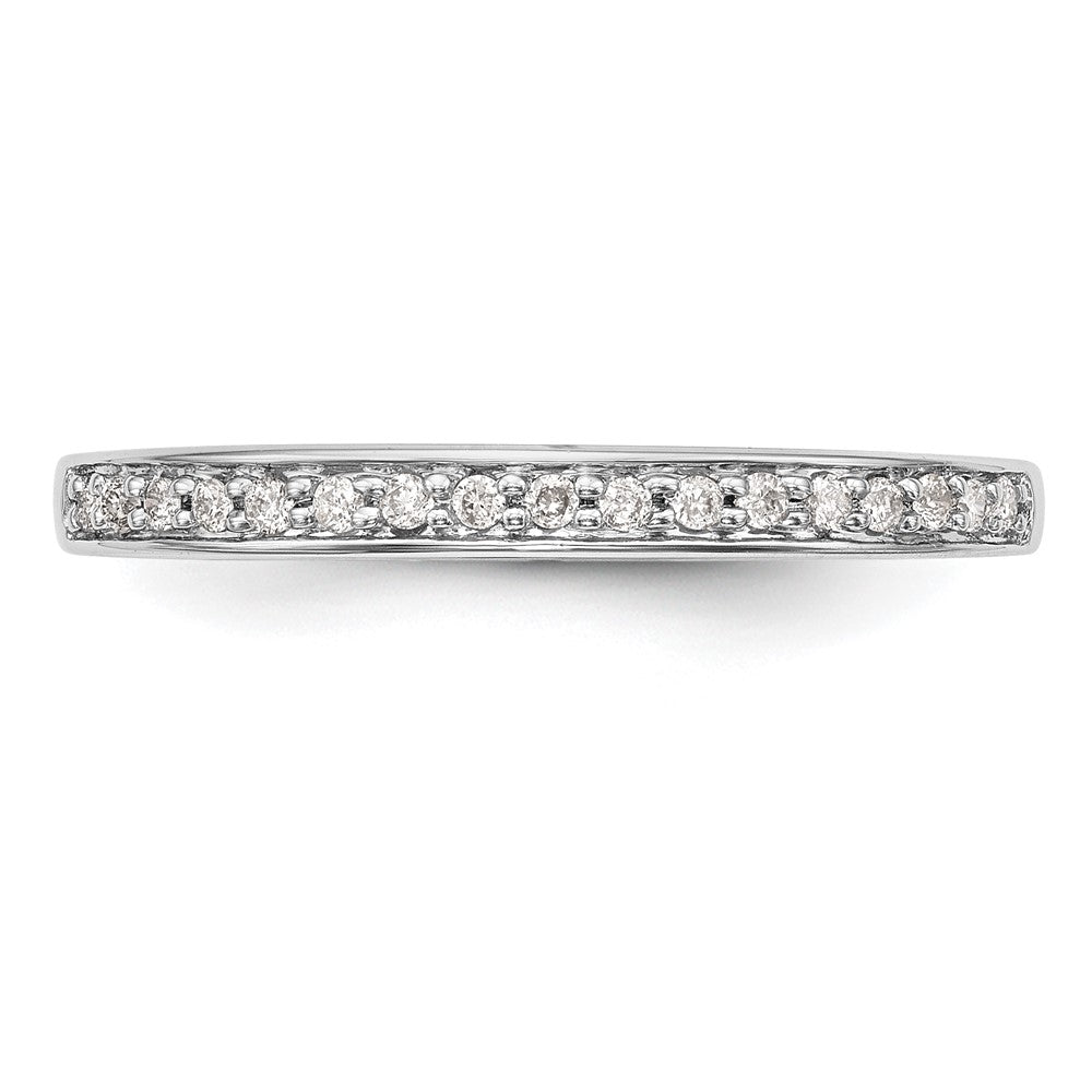 0.14ct. CZ Solid Real 14K White Gold Wedding Band Ring