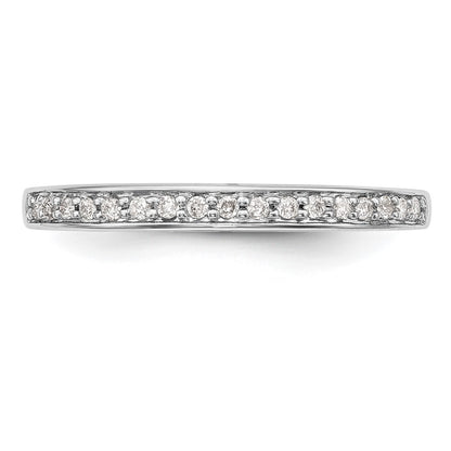 0.14ct. CZ Solid Real 14K White Gold Wedding Band Ring