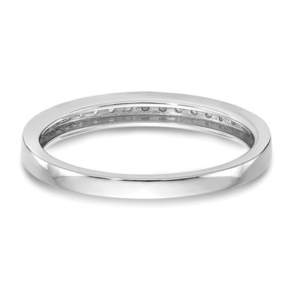 0.14ct. CZ Solid Real 14K White Gold Wedding Band Ring